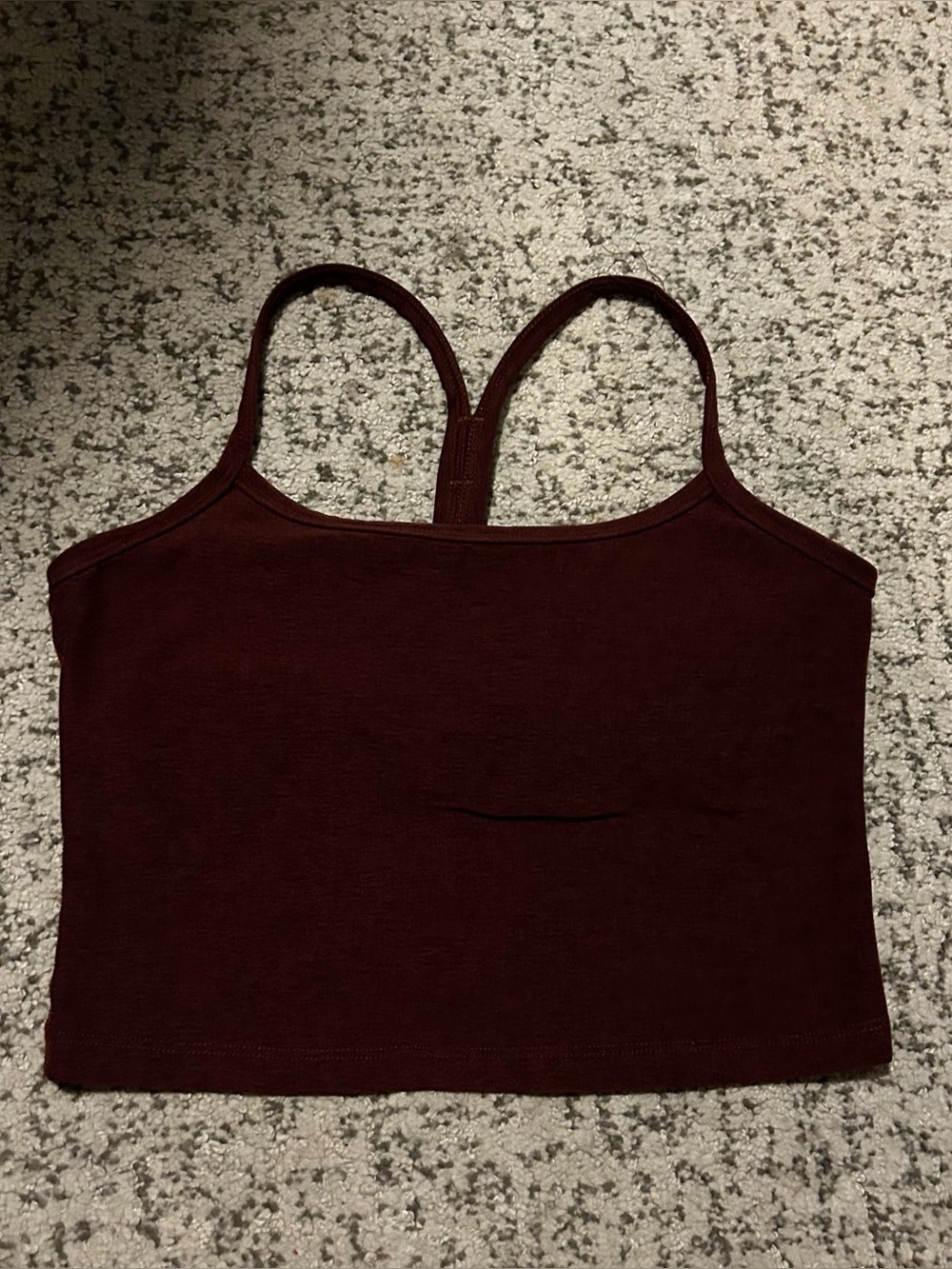 Beyond Yoga Spacedye Ice Mocha Heather Slim Racerback Cropped Tank Size Small